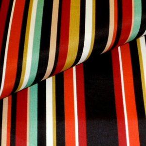 Outdoor Black Multi Stripe Fabric